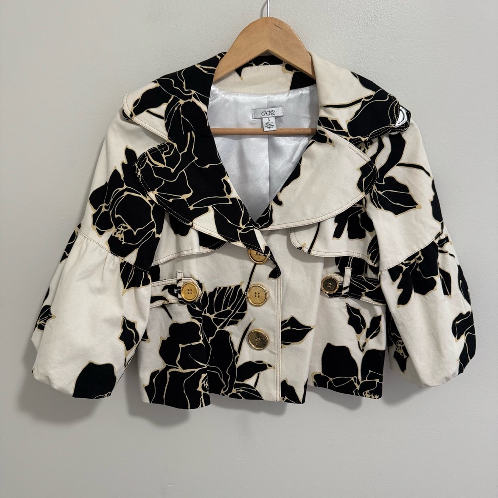 Vintage Cache Floral Cropped Jacket